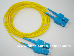 SC to SC single mode duplex fiber optic patch cable