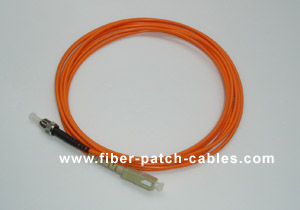 ST to SC multimode simplex fiber optic patch cable